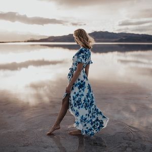 Lulu’s Floral Wrap Maxi Dress